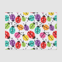 Colourful Cute Lady Bug Seamless Pattern