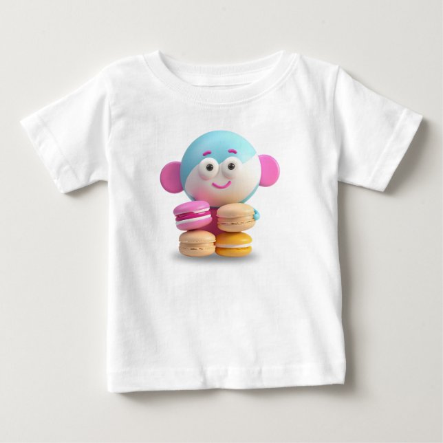 Colourful Cute Macaron Baby Clothes T-Shirt (Front)
