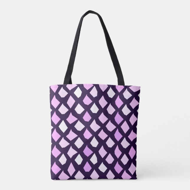 Colourful Cute Modern Trendy Pattern Tote Bag (Back)
