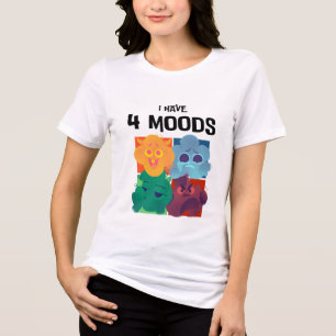 Colourful Cute Monster Cartoon T-Shirt Design Tri-Blend Shirt