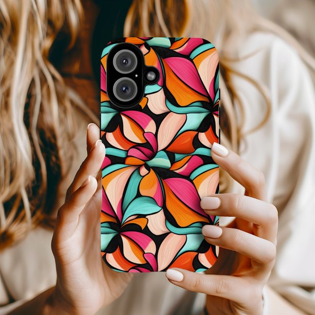 Colourful Cute Retro Floral Pattern Case-Mate iPhone Case (Creator Uploaded)
