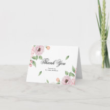 Colourful Cute Rustic Watercolor Wedding Thank You