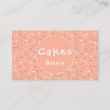 Colourful Cute Sprinkles Bakery Business Card