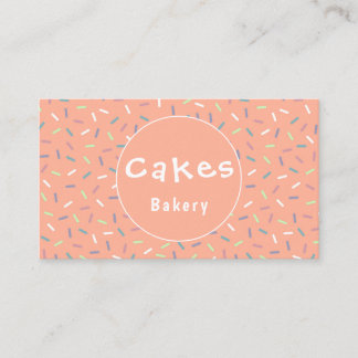 Colourful Cute Sprinkles Bakery Business Card