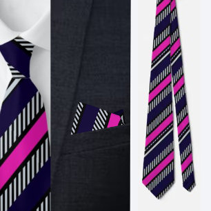Colourful Cute Stripes Pattern          Neck Tie