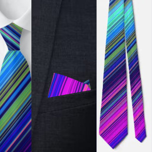 Colourful Cute Stripes Pattern          Tie