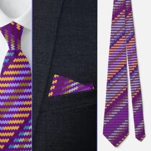 Colourful Cute Stripes Pattern          Tie