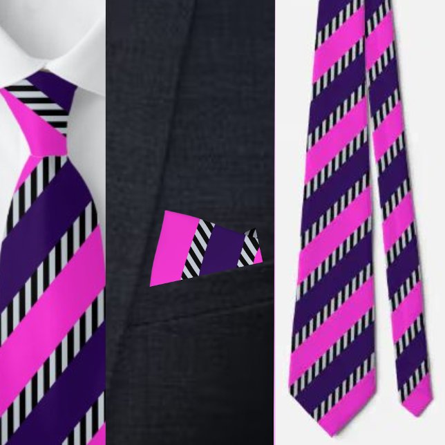 Colourful Cute Stripes Pattern          Tie (Creator Uploaded)