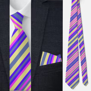 Colourful Cute Stripes Pattern          Tie