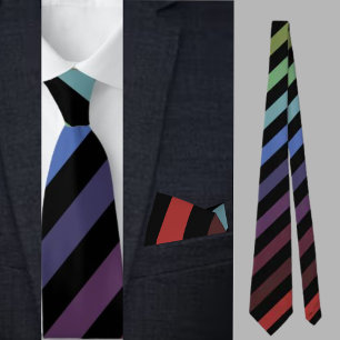 Colourful Cute Stripes Pattern          Tie