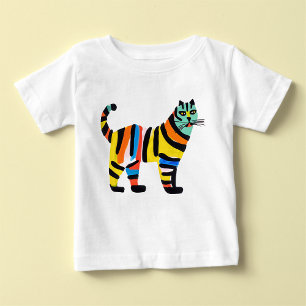 Colourful Cute Tiger Cat Baby T-Shirt