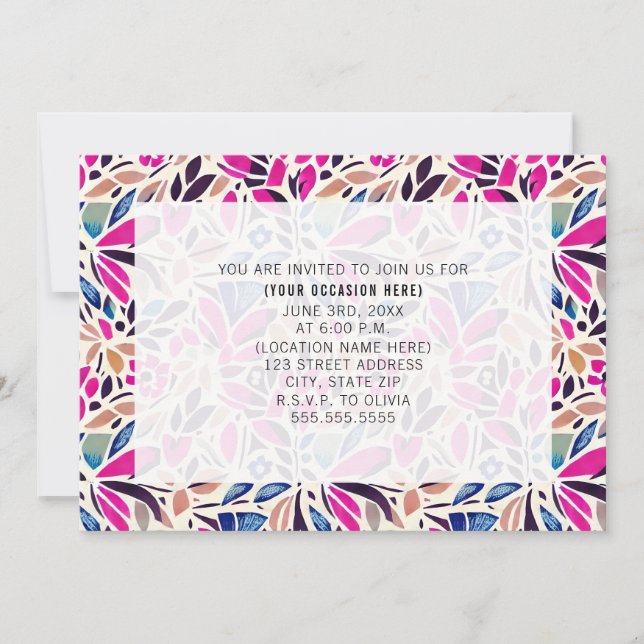 Colourful Cutouts All Purpose Generic Party Invitation (Front)