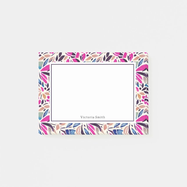 Colourful Cutouts Floral  Post-it Notes (Front)