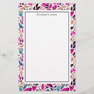 Colourful Cutouts Pattern Stationery