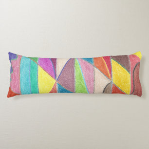 Colourful Cuts and Facets Body Pillow