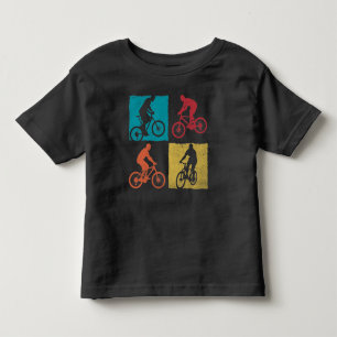 Colourful Cycling BMX Retro Biker Freestyle Toddler T-Shirt