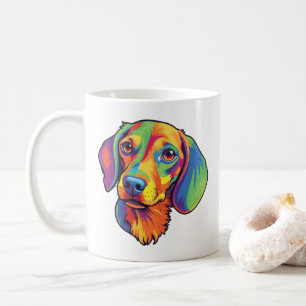Colourful Dachshund Coffee Mug