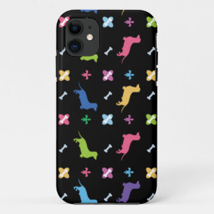 Colourful Dachshund Print iPhone 11 Case