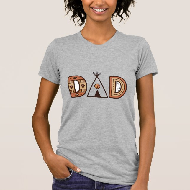 Colourful Dad Teepee Lettering Shirt Design_1 (Front)