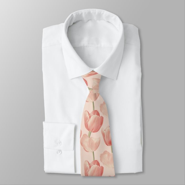 Colourful Dads Fathers Day Gifts Tulip Flower Tie (Tied)