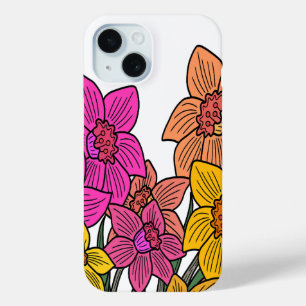 Colourful Daffodils Flowers Design iPhone 15 Case