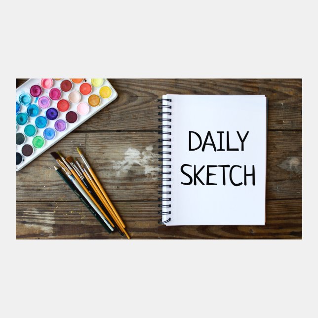 Colourful Daily Sketch YouTube Thumbnail (Front)