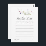 Colourful Dainty Wild Flowers Bucket List Cards<br><div class="desc">These colourful dainty wild flowers bucket list cards are the perfect activity for a rustic wedding reception or bridal shower. The design features hand-painted watercolor beautiful pink,  blush,  blue,  navy,  yellow,  purple and green wild flowers.

Bucket List sign is sold separately.</div>