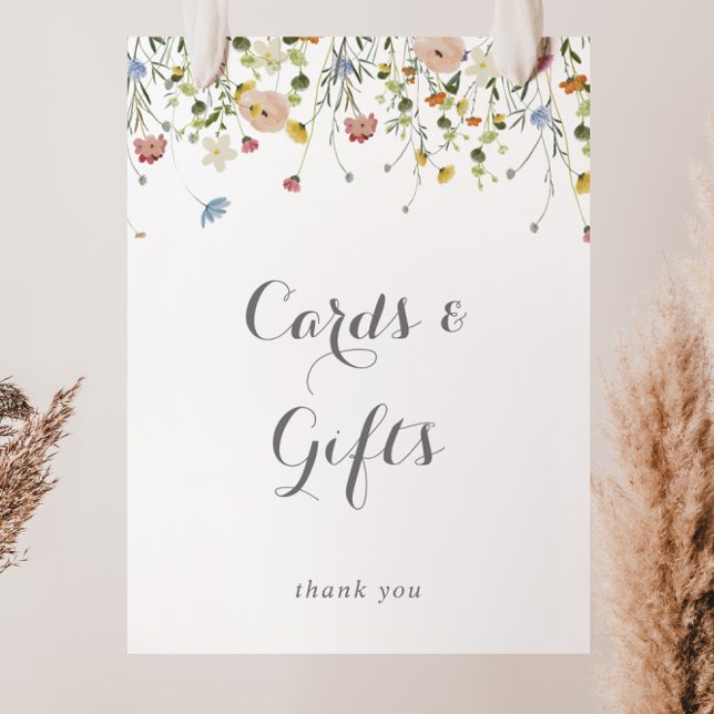 Colourful Dainty Wild Flowers Cards and Gifts Sign (Creator Uploaded)