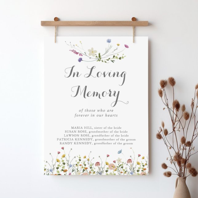 Colourful Dainty Wild Flowers In Loving Memory Sig Poster (Creator Uploaded)