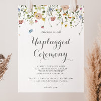 Colourful Dainty Wild Flowers Unplugged Ceremony 