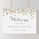 Colourful Dainty Wild Flowers Wedding Welcome Sign<br><div class="desc">This colourful dainty wild flowers wedding welcome sign is perfect for a rustic wedding. The design features hand-painted watercolor beautiful pink,  blush,  blue,  navy,  yellow,  purple and green wild flowers.

Make this poster your own by adding the name of the bride and groom,  and the date of the wedding.</div>