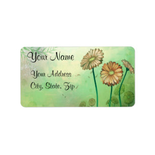 Colourful Daisies 3 Label