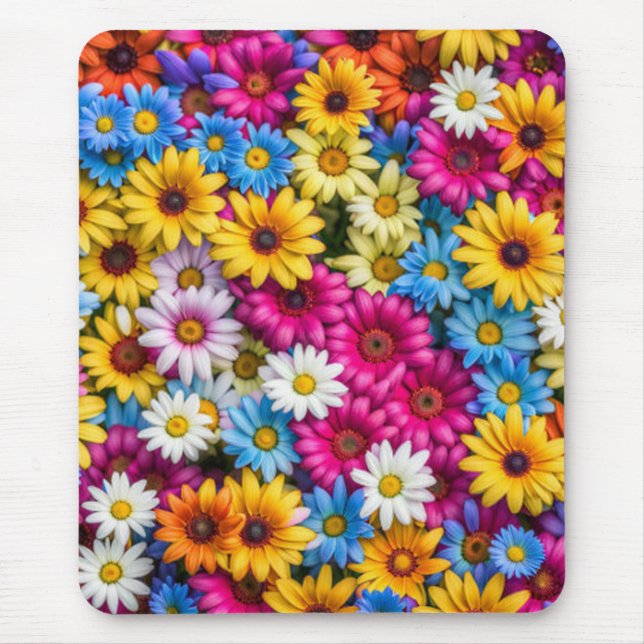 Colourful Daisies #55 -  Mouse Pad (Front)