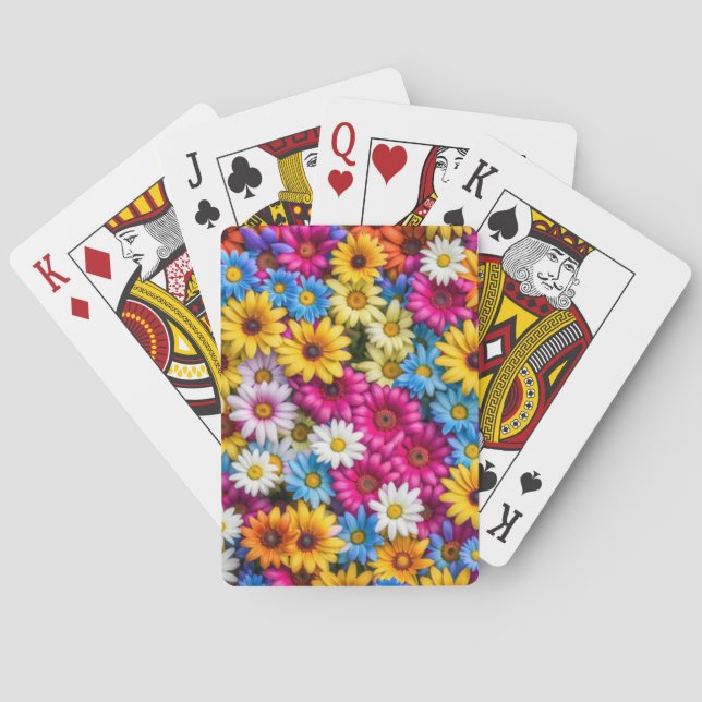Colourful Daisies #55 -  Playing Cards (Back)