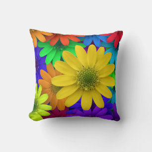 Colourful Daisies Cushion