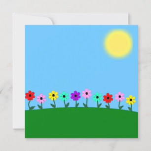 Colourful Daisies Invitation