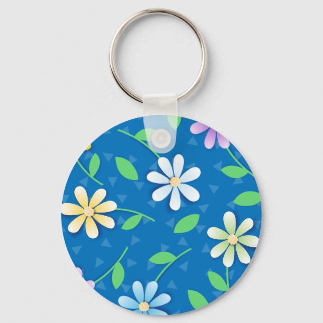 Colourful daisies, keychain (Front)