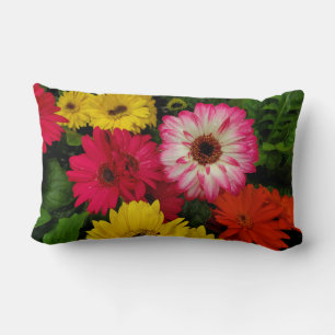 Colourful Daisies Lumbar Cushion