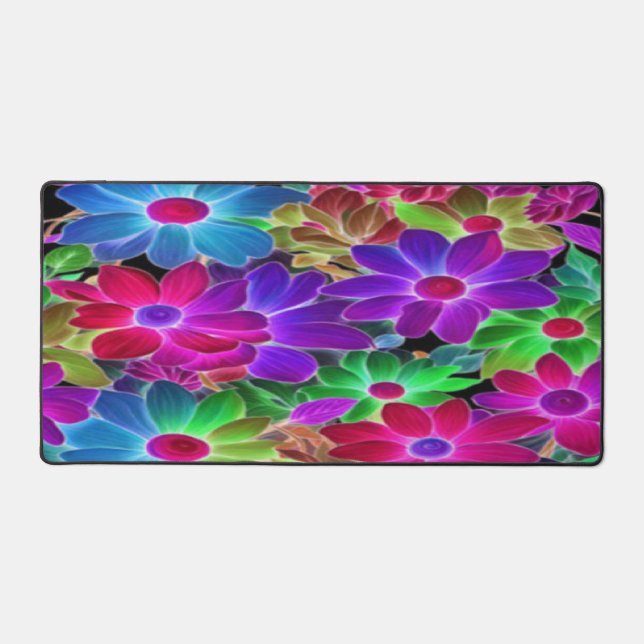 Colourful Daisy Abstract - Desk Mat (Front)