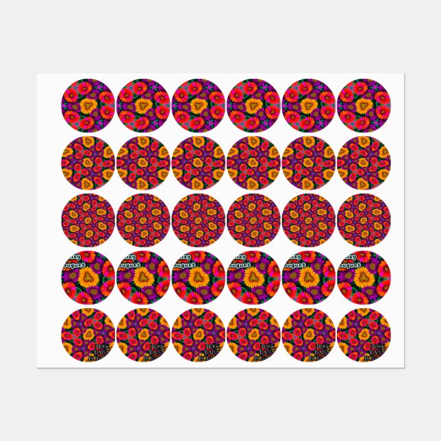 Colourful Daisy Bouquet Pattern (Sheet)