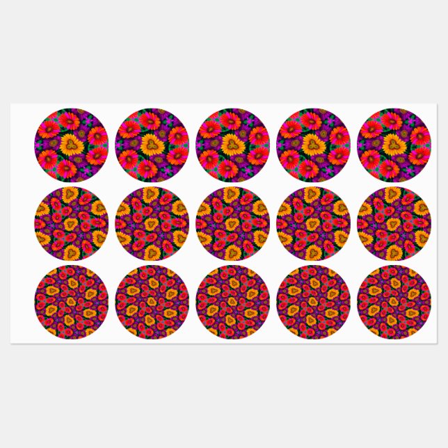 Colourful Daisy Bouquet Pattern (Sheet)