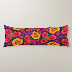 Colourful Daisy Bouquet Pattern Body Cushion