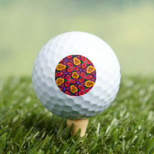 Colourful Daisy Bouquet Pattern Golf Balls