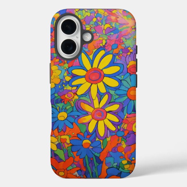 Colourful Daisy Explosion Case-Mate iPhone Case (Back)