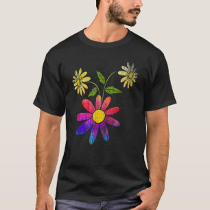 Colourful Daisy Flower Blossoms Nature Plant Garde T-Shirt