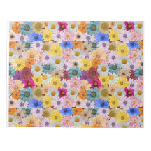 Colourful Daisy Flower Patterned Notepad