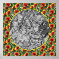 Colourful Daisy Flowers Frame Create Your Own Phot