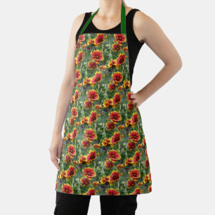 Colourful Daisy Flowers Nature Pattern  Apron