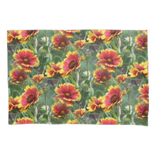 Colourful Daisy Flowers Nature Pattern  Pillowcase