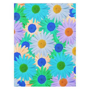 Colourful Daisy Flowers Pattern Tablecloth